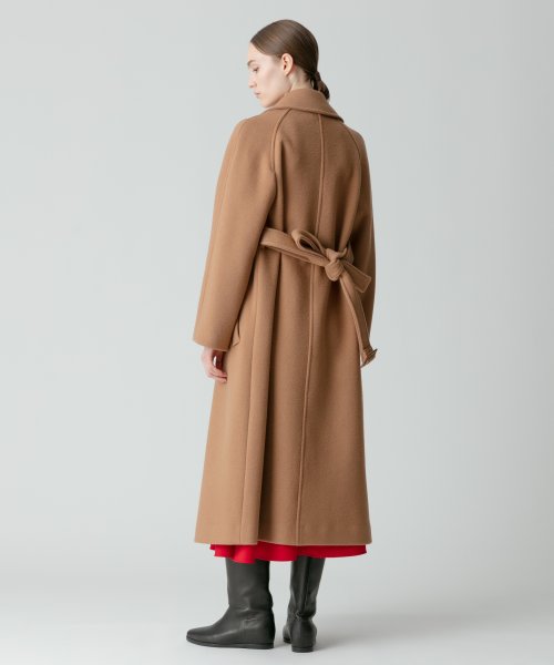 スプリットラグランロングコート 