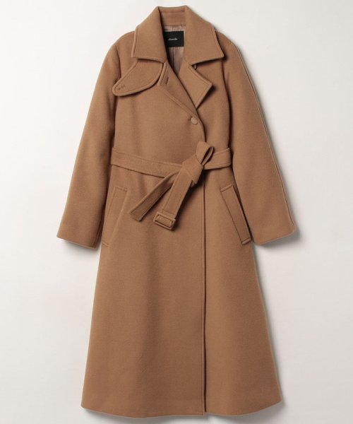 スプリットラグランロングコート 