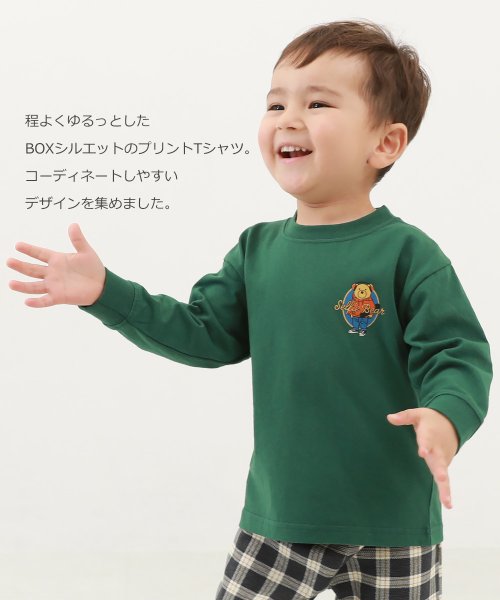 devirock(デビロック)/デビラボ プリント袖リブ 長袖Tシャツ 子供服 キッズ 男の子 女の子 トップス 長袖Tシャツ ロンT 綿100% 吸汗 ビッグシルエット/img07