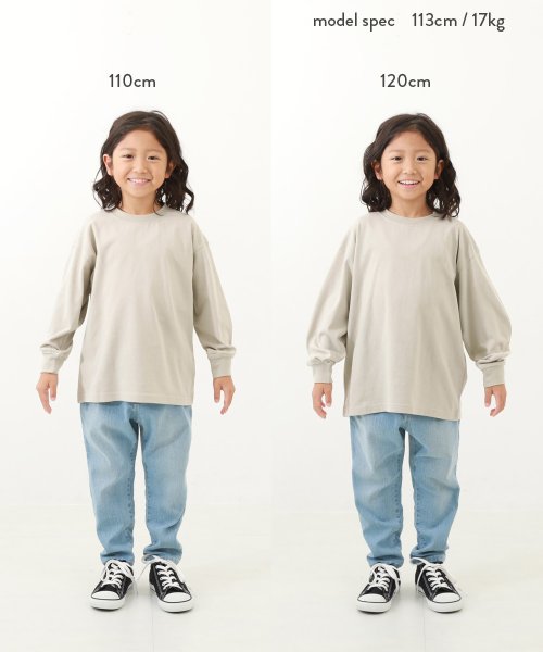 devirock(デビロック)/デビラボ BIGシルエット プリント袖リブ 長袖Tシャツ 子供服 キッズ 男の子 女の子 トップス 長袖Tシャツ ロンT 綿100% 吸汗 ビッグシルエット/img16