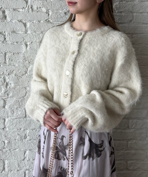 Couture Brooch(クチュールブローチ)/【一枚着でも、羽織でもOK】ウール混起毛カーディガン/img10
