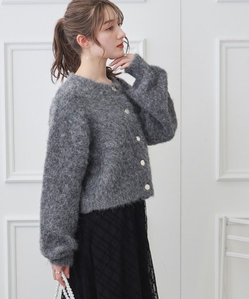 Couture Brooch(クチュールブローチ)/【一枚着でも、羽織でもOK】ウール混起毛カーディガン/img35
