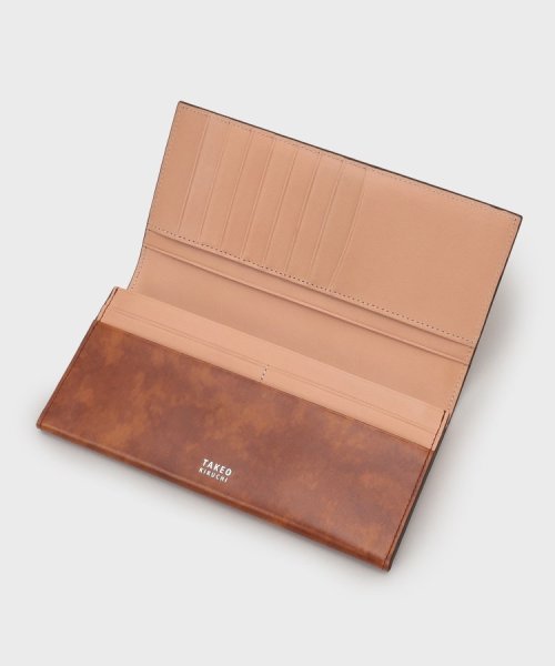 マーブルレザー 2つ折り長財布 