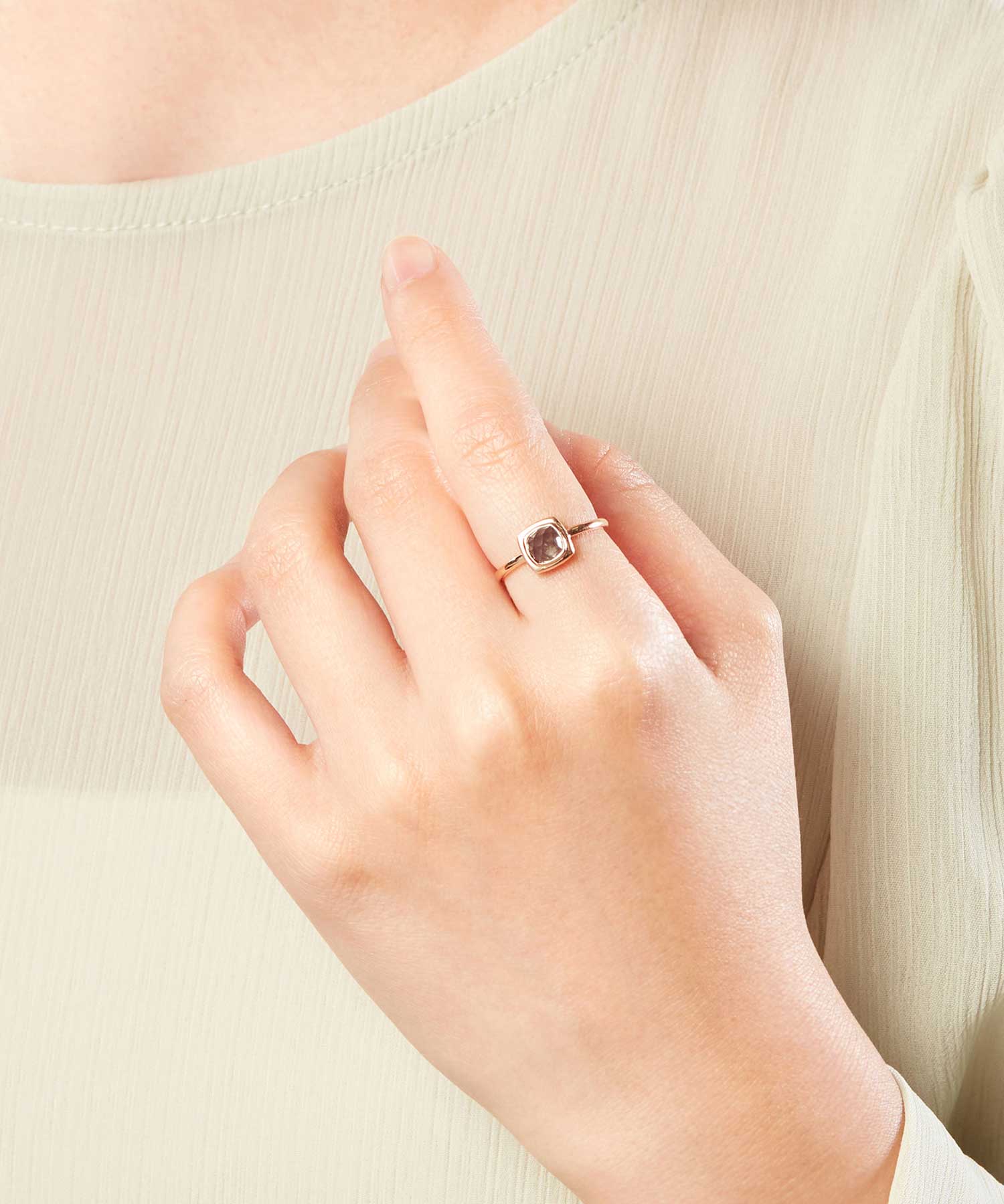 K10PG スモーキークォーツ リング