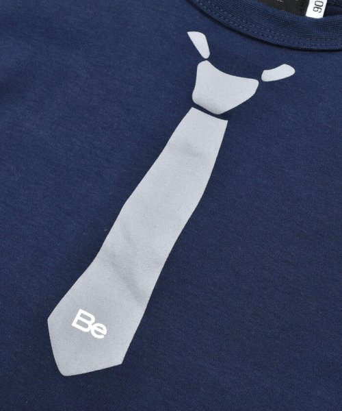 BeBe(ベベ)/ネクタイプリントTシャツ+ボーダーパンツセット(80~90cm)/img14