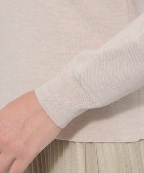 スーパーファインウール レースアップニットプルオーバー 