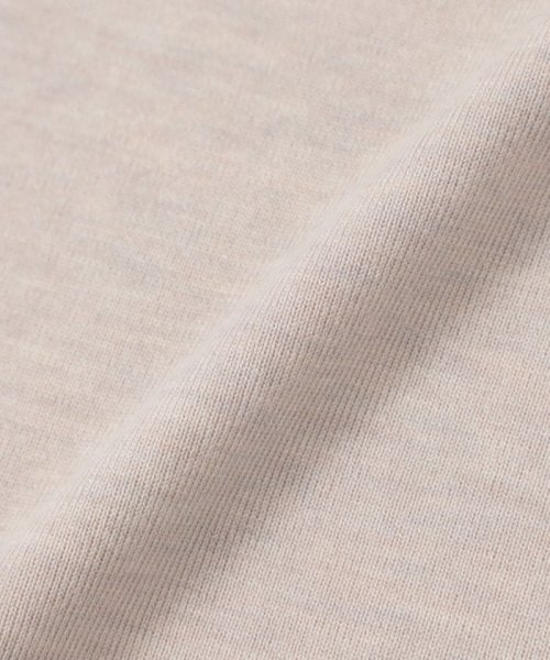 スーパーファインウール レースアップニットプルオーバー 