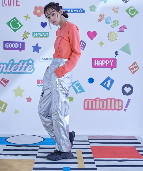 miette(ミエット)/配色ラインデザインニットトップス/img10