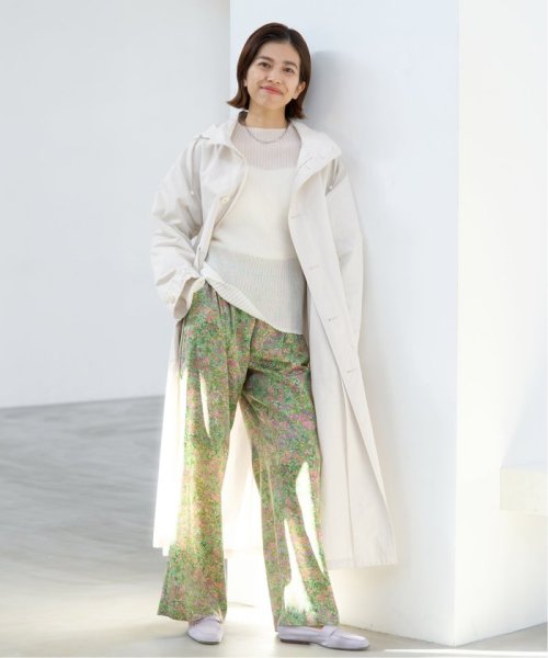 コットンナイロンタッサーオーバーコート ネイビー イエロー