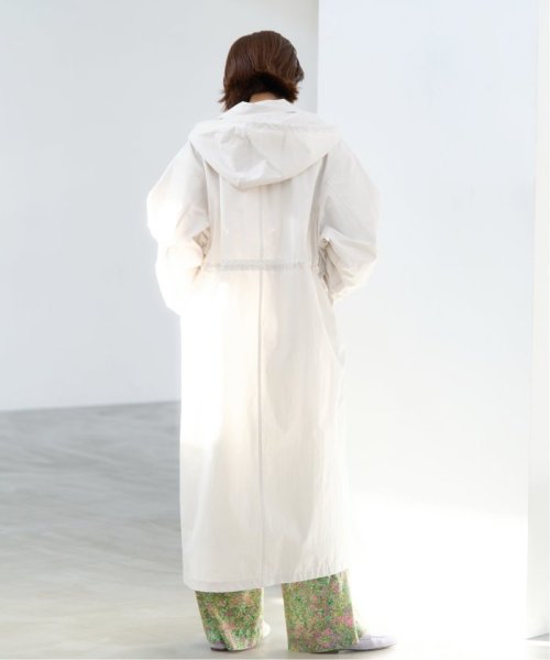 コットンナイロンタッサーオーバーコート ネイビー イエロー