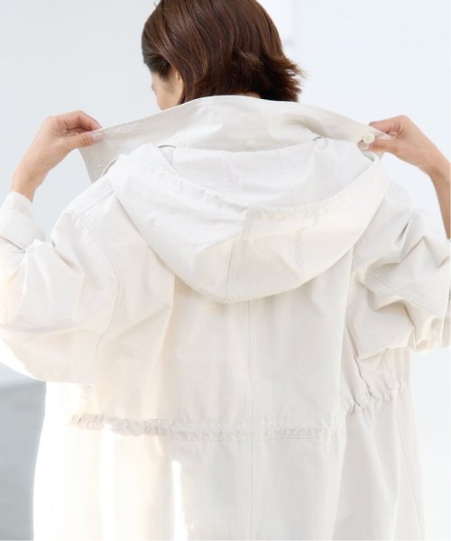 コットンナイロンタッサーオーバーコート ネイビー イエロー