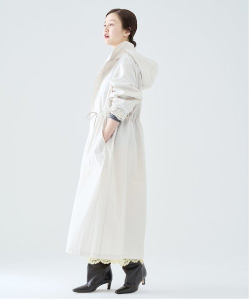 コットンナイロンタッサーオーバーコート ネイビー イエロー