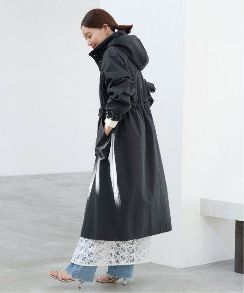 コットンナイロンタッサーオーバーコート ネイビー イエロー