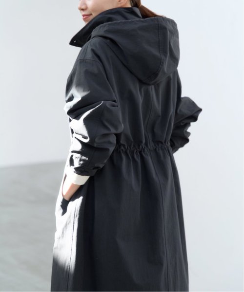 コットンナイロンタッサーオーバーコート ネイビー イエロー