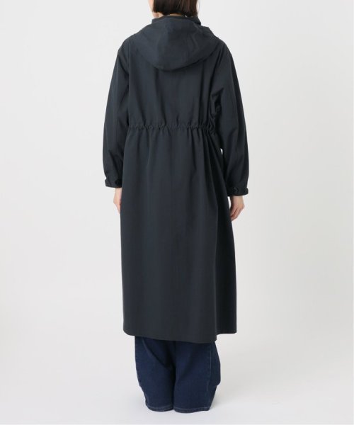 コットンナイロンタッサーオーバーコート ネイビー イエロー