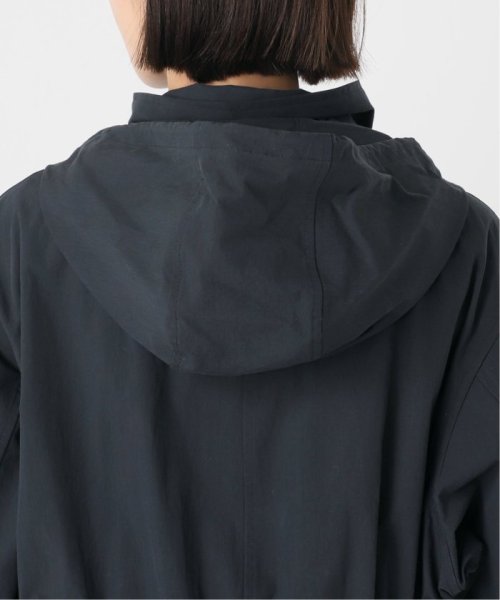 コットンナイロンタッサーオーバーコート ネイビー イエロー