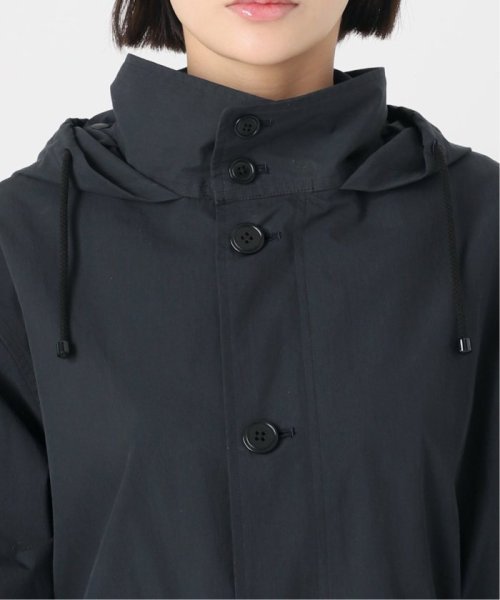 コットンナイロンタッサーオーバーコート ネイビー イエロー