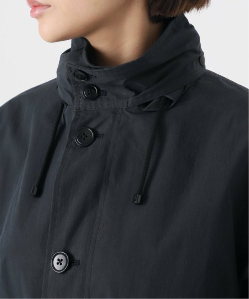 コットンナイロンタッサーオーバーコート ネイビー イエロー