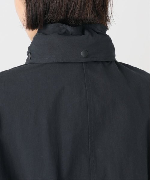 コットンナイロンタッサーオーバーコート ネイビー イエロー