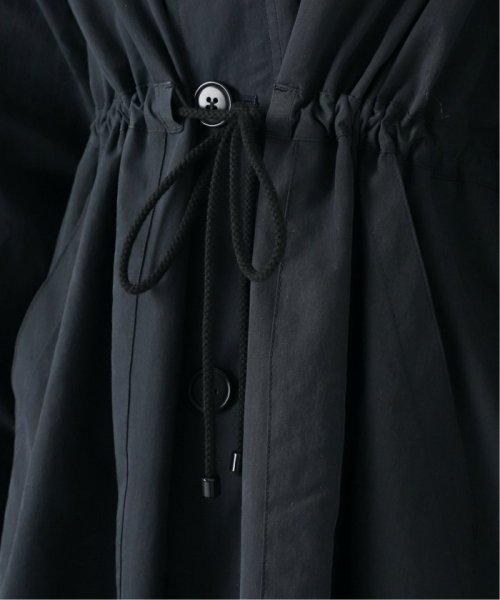 コットンナイロンタッサーオーバーコート ネイビー イエロー