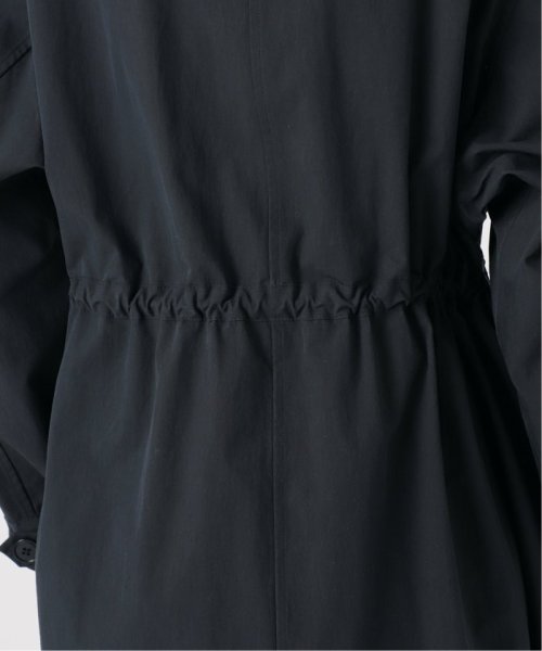 コットンナイロンタッサーオーバーコート ネイビー イエロー