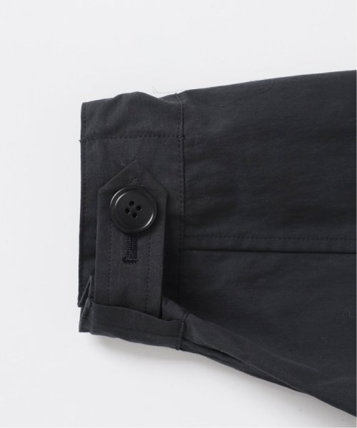 コットンナイロンタッサーオーバーコート ネイビー イエロー