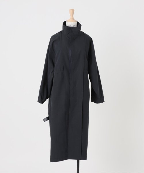 コットンナイロンタッサーオーバーコート ネイビー イエロー