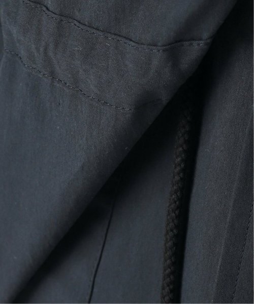 コットンナイロンタッサーオーバーコート ネイビー イエロー