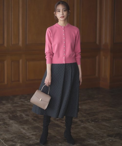 セール】 組曲(KUMIKYOKU) |ジオメトリックフラワージャガード フレア  