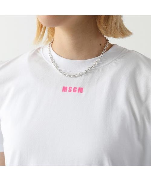 MSGM(MSGM)/MSGM MDM100 半袖 Tシャツ カットソー 丸首 ちびロゴ/img07