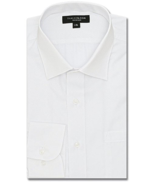 TAKA-Q(タカキュー)/【WEB限定】形態安定 吸水速乾 スタンダードフィット 長袖 ワイシャツ 5枚 セット 白 ビジネスシャツ シャツ ノーアイロン ノンアイロン メンズ Yシャツ/img04