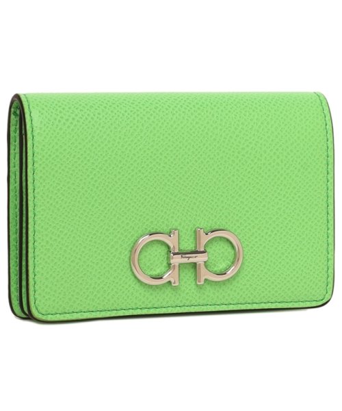 FERRAGAMO(フェラガモ)/フェラガモ カードケース ガンチーニ グリーン レディース Salvatore Ferragamo 220371 GREEN/img01