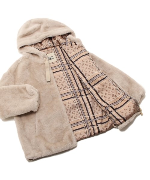 ヘルノ アウター ジャケット ファージャケット ベージュ レディース HERNO GI0138D 12422 1985 HERNO ヘルノ アウター ジャケット ファージャケット ベージュ レディース GI0138D