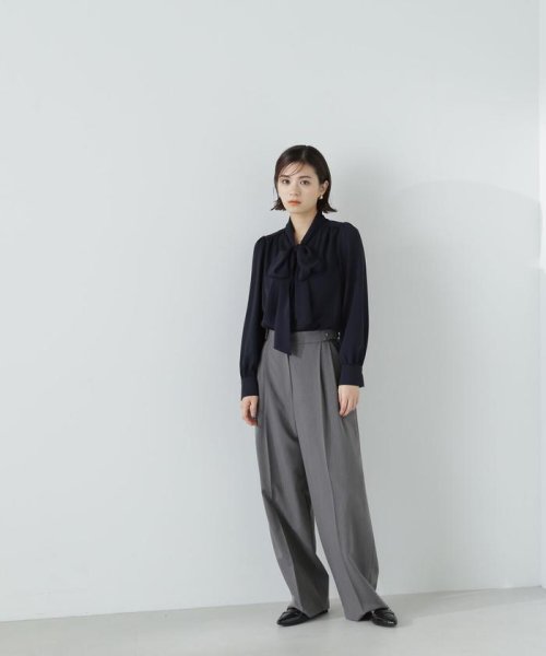 NATURAL BEAUTY BASIC(ナチュラルビューティーベーシック)/リボンボウタイブラウス　24SS /img32