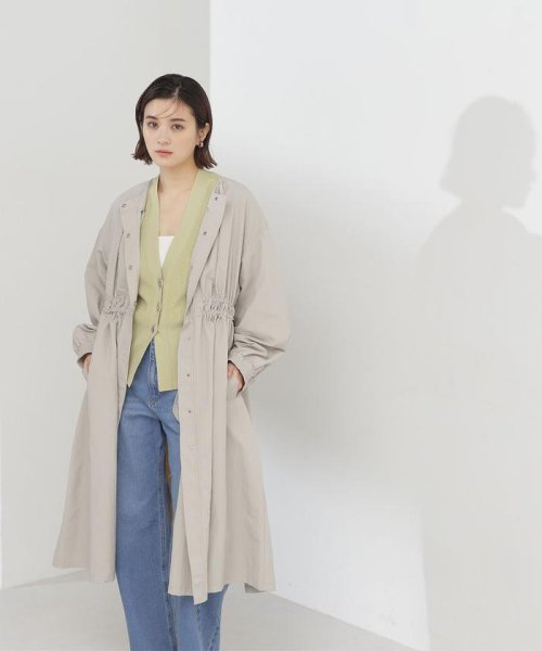 NATURAL BEAUTY BASIC(ナチュラルビューティーベーシック)/ノーカラーナイロンコート　24SS/img14