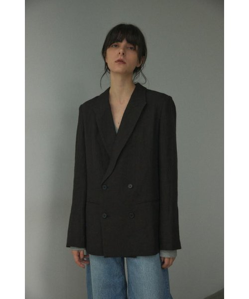 BLACK BY MOUSSY(ブラックバイマウジー)/linen double jacket/img02