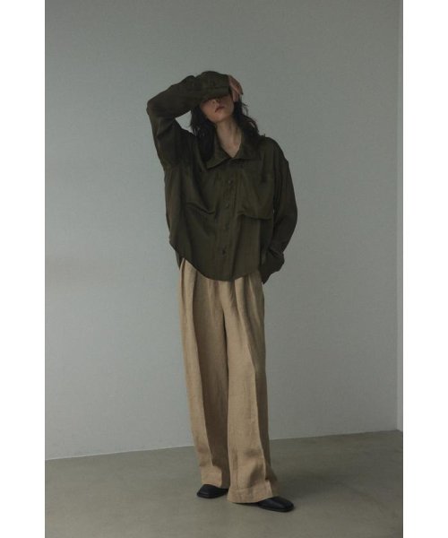 BLACK BY MOUSSY(ブラックバイマウジー)/linen tuck pants/img17