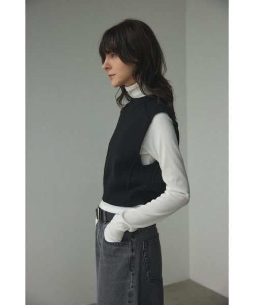 BLACK BY MOUSSY(ブラックバイマウジー)/out linking knit vest/img09