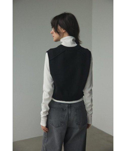 BLACK BY MOUSSY(ブラックバイマウジー)/out linking knit vest/img10