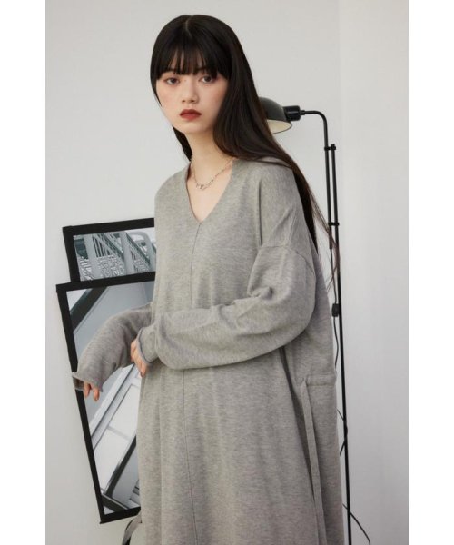 AZUL by moussy(アズールバイマウジー)/スキッパーロングニットワンピース/img25