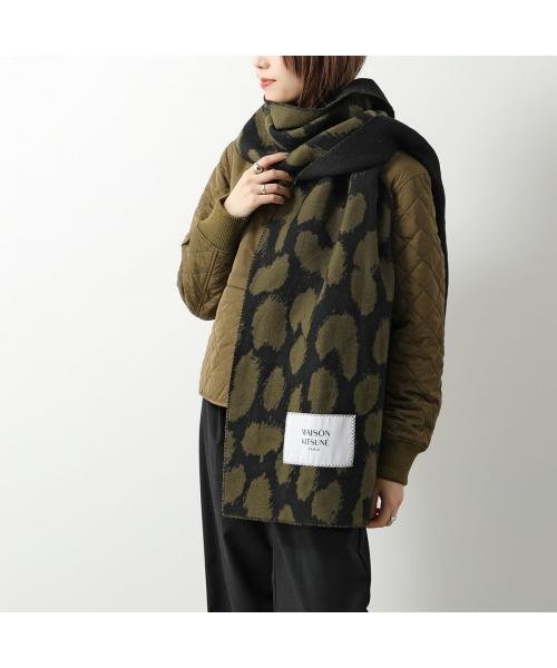 MAISON KITSUNE マフラー LW06204WA0021 レオパード KITSUNE マフラー LW06204WA0021