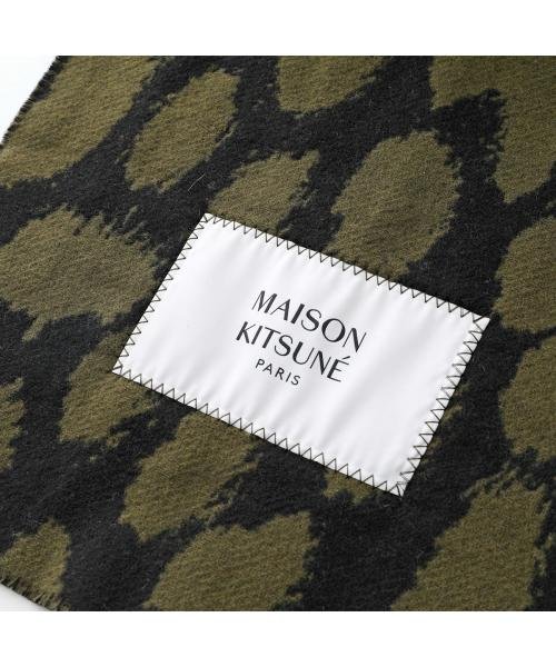 MAISON KITSUNE マフラー LW06204WA0021 レオパード KITSUNE マフラー LW06204WA0021