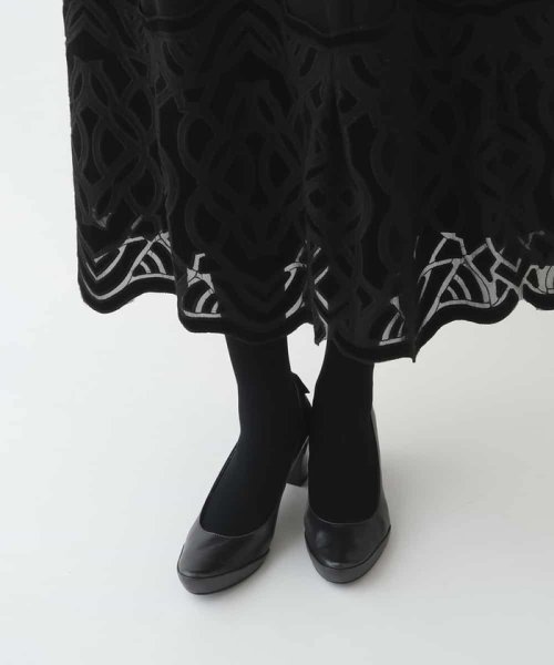 HIROKO BIS(ヒロコビス)/【洗える】ベロア刺繍レースフレアスカート/img07