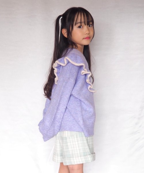 SHOO・LA・RUE(Kids) (シューラルーキッズ)/【110－140cm】肩フリルふわふわニット/img07