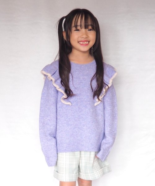 SHOO・LA・RUE(Kids) (シューラルーキッズ)/【110－140cm】肩フリルふわふわニット/img09