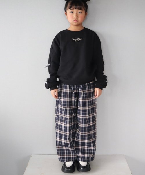 SHOO・LA・RUE(Kids) (シューラルーキッズ)/【110－140cm】起毛チェックワイドパンツ/img11