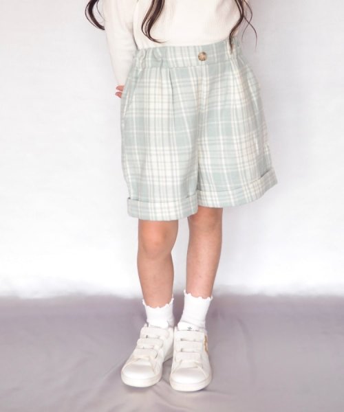 SHOO・LA・RUE(Kids) (シューラルーキッズ)/【110－140cm】起毛チェックショートパンツ/img10