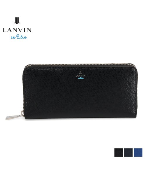 LANVIN en Bleu(ランバン オン ブルー)/ ランバンオンブルー LANVIN en Bleu 財布 長財布 ワグラム メンズ レディース ラウンドファスナー 本革 WAGRAM ブラック ネイビー ブル/img01