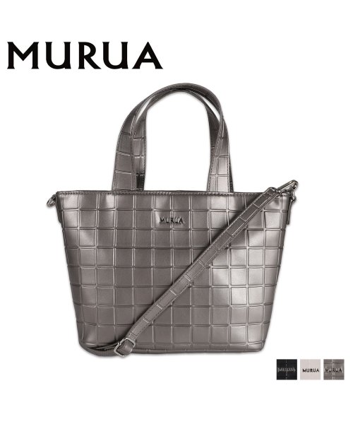 MURUA(ムルーア)/ ムルーア MURUA ショルダーバッグ バッグ トートバッグ レディース 斜め掛け 軽量 小さめ 2way mini tote bag ブラック アイボリー /img01