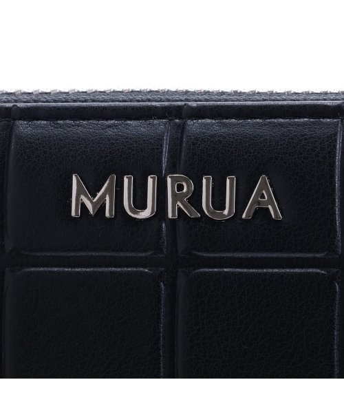 MURUA(ムルーア)/ ムルーア MURUA 財布 長財布 レディース ラウンドファスナー LONG WALLET ブラック アイボリー シルバー 黒 MR－W1171/img07